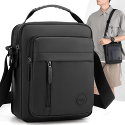 mens multi compartment crossbody shoulder bag for travel and everyday commuting