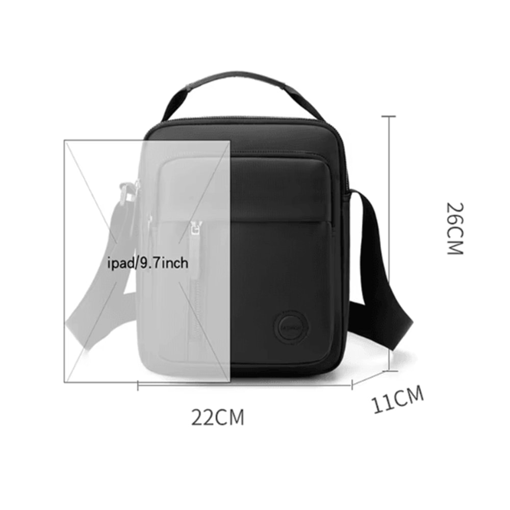 Mens Multi Compartment Crossbody Shoulder Bag For Travel And Everyday Commuting 1