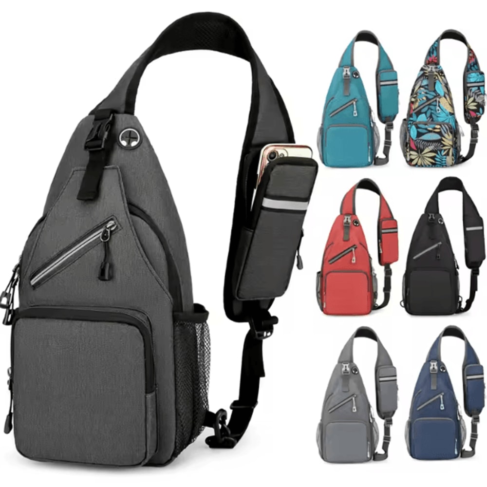 Mens Adjustable Chest Sling Bag For Travel Camping And Outdoor Sports 0