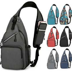 mens adjustable chest sling bag for travel camping and outdoor sports
