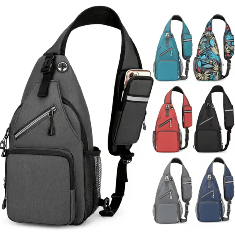 Mens Adjustable Chest Sling Bag For Travel Camping And Outdoor Sports 0