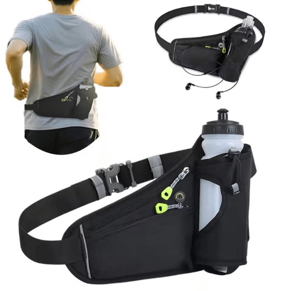 HydraMove Adjustable Running Waist Bag With Water Bottle Holder 1