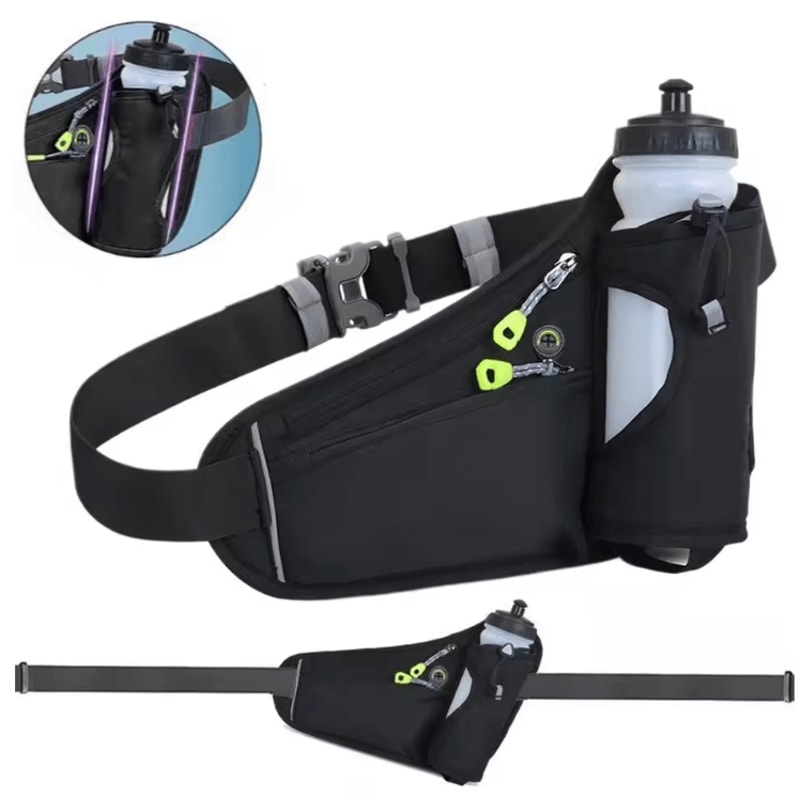 HydraMove Adjustable Running Waist Bag With Water Bottle Holder 2