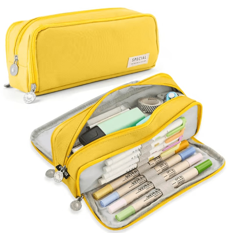 TriStore Large Capacity Pencil Case Organizer With 3 Compartments 2