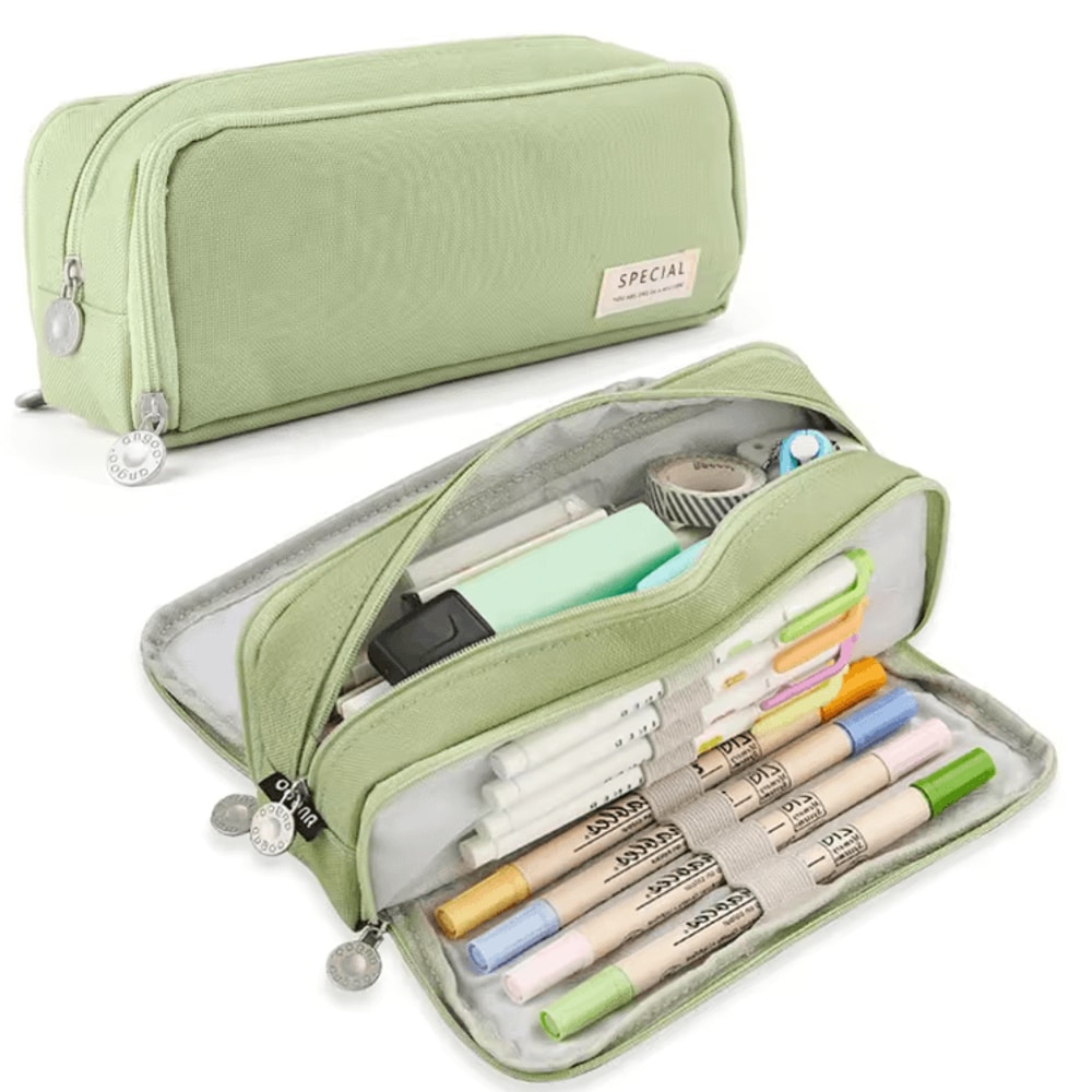 TriStore Large Capacity Pencil Case Organizer With 3 Compartments 5