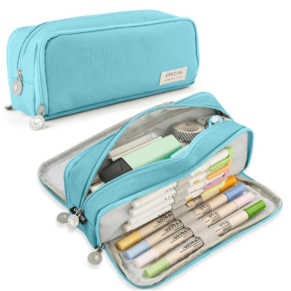 TriStore Large Capacity Pencil Case Organizer With 3 Compartments 6