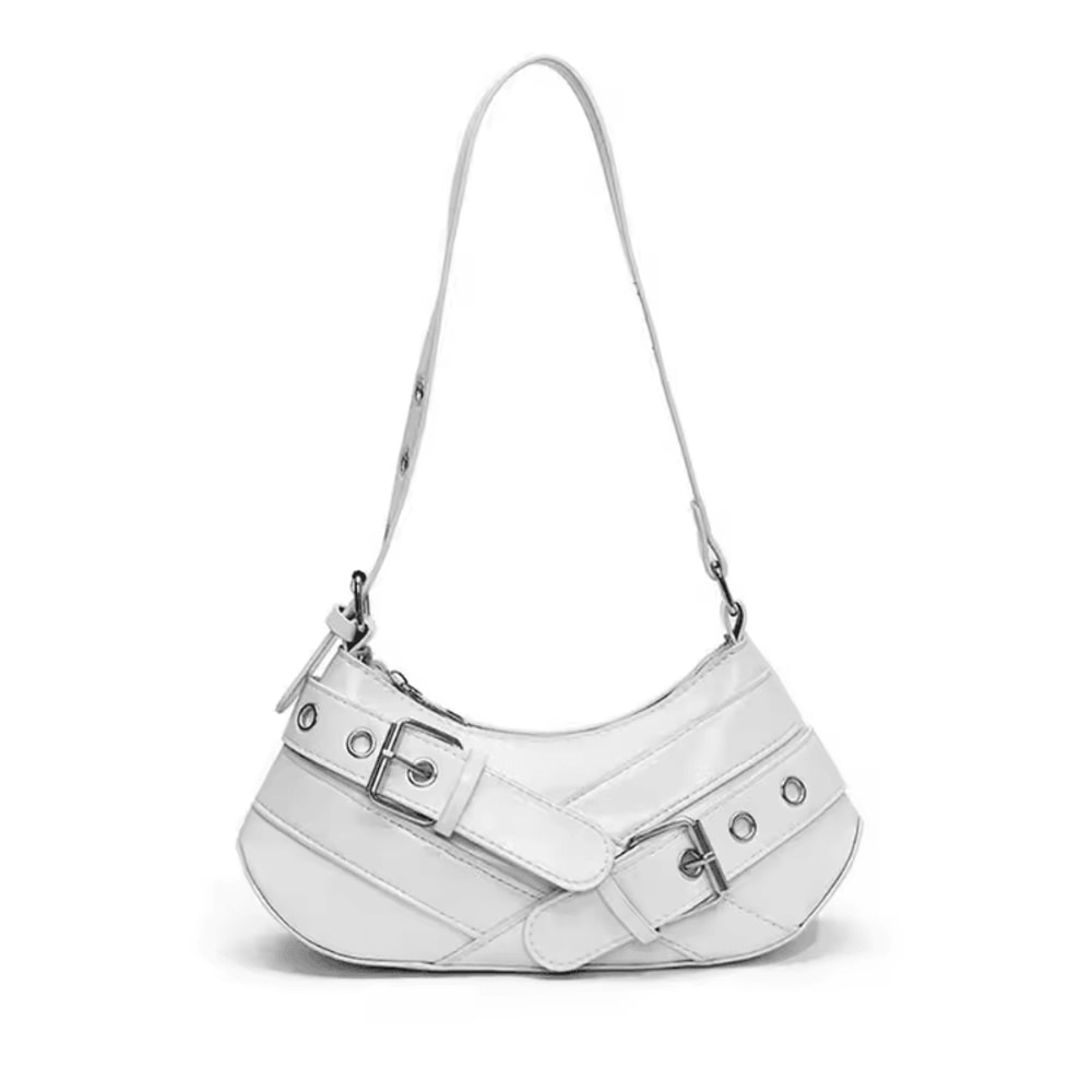 RebelEdge Y2K Punk Shoulder Bag With Vintage Belt Design 2