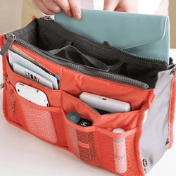 travelnest large capacity makeup bag organizer with double zipper