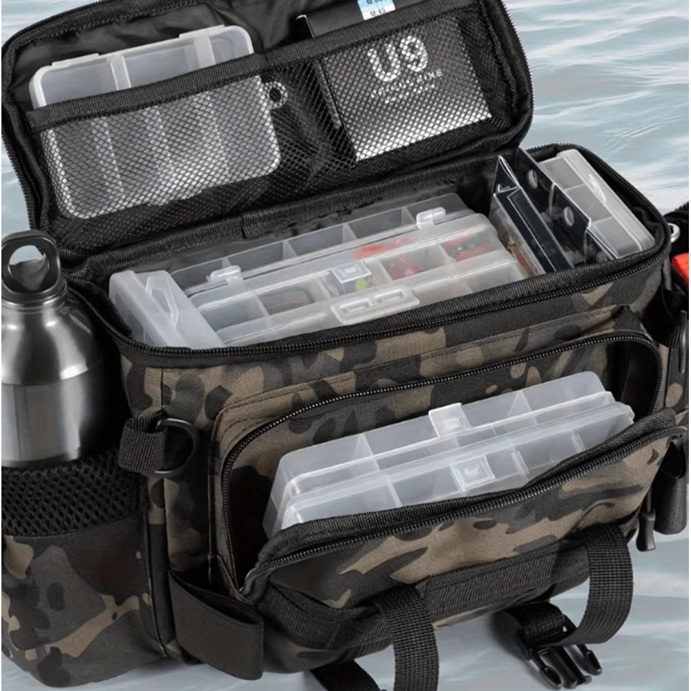 TrailMaster Canvas Fishing Waist Bag Crossbody Outdoor Gear Pack 0