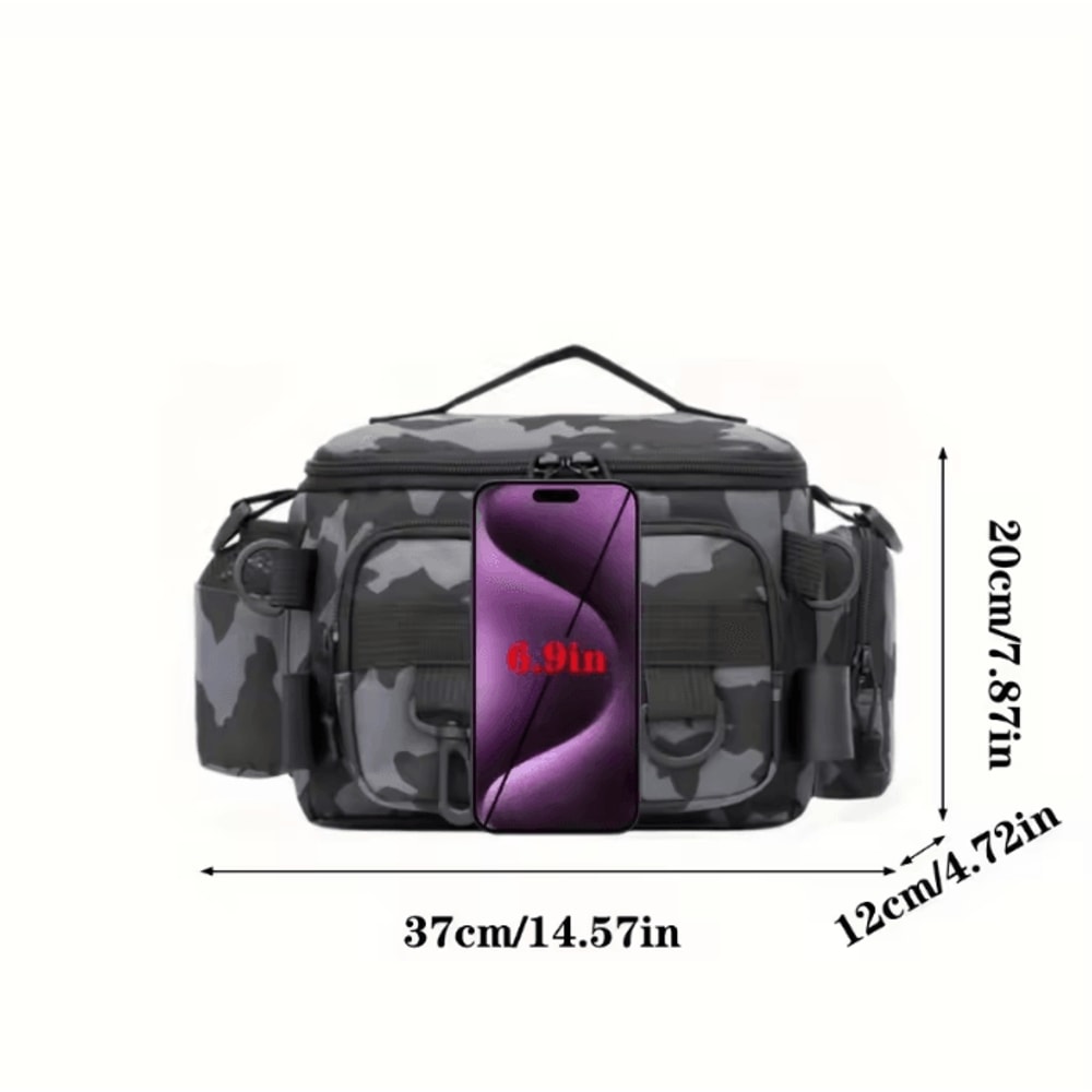 TrailMaster Canvas Fishing Waist Bag Crossbody Outdoor Gear Pack 4