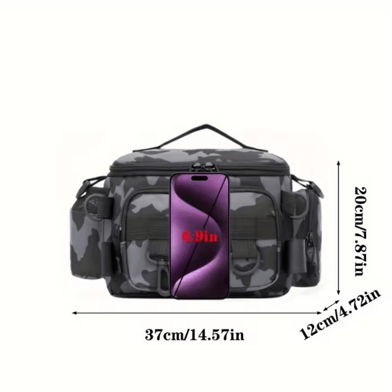 TrailMaster Canvas Fishing Waist Bag Crossbody Outdoor Gear Pack 4