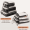 PackSmart 3 Piece Compression Packing Cubes Travel Luggage Organizer Set 5