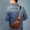 RidgeTrail Retro Leather Crossbody Chest Bag For Travel And Outdoor Adventures 4