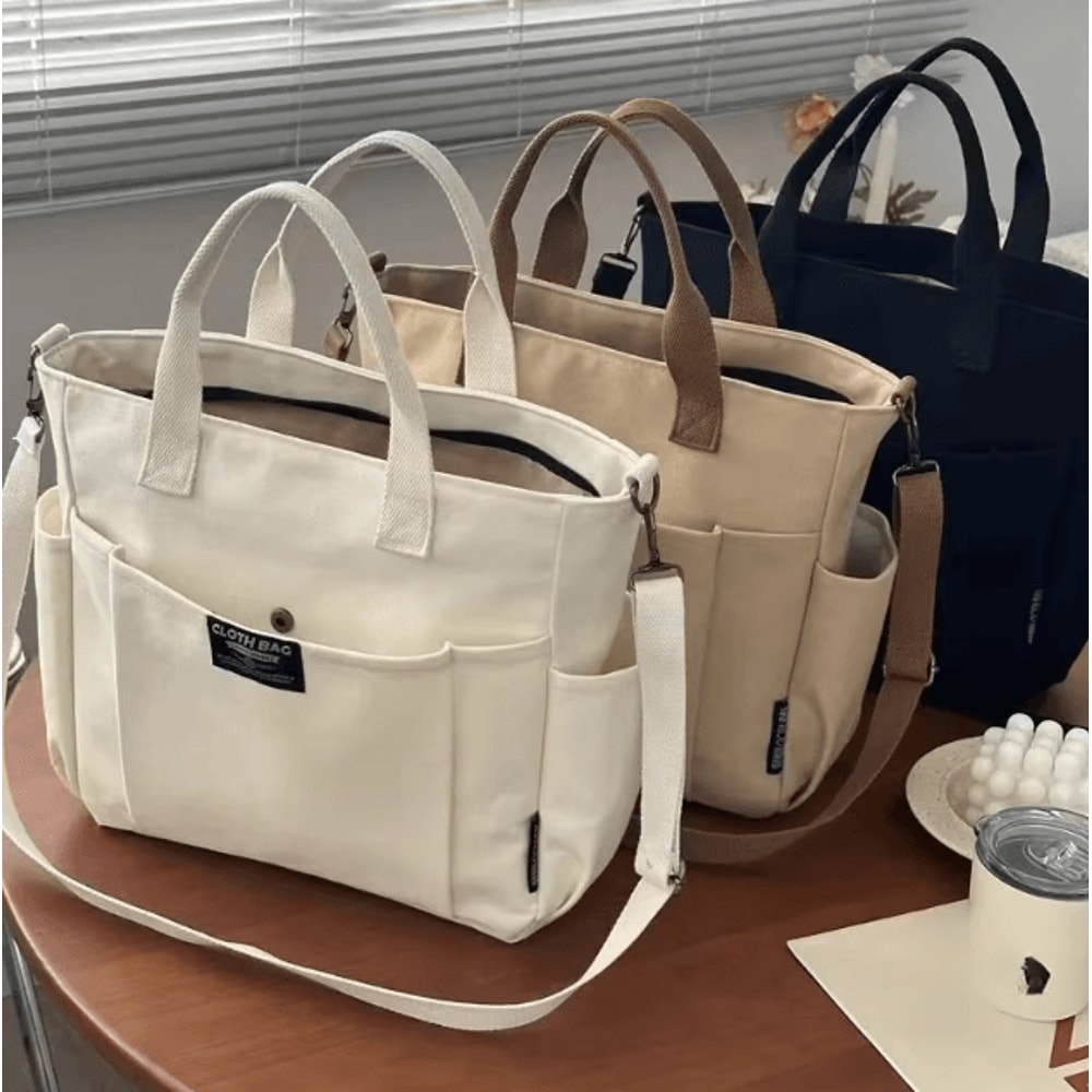 UrbanCarry Large Capacity Canvas Tote Bag Crossbody Student Commuter Shoulder Bag 0