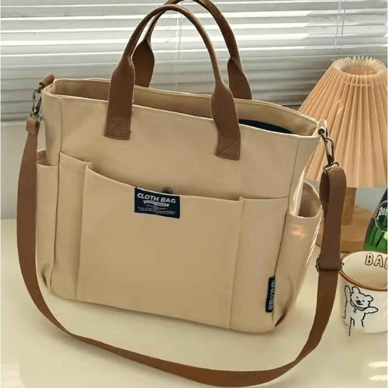 UrbanCarry Large Capacity Canvas Tote Bag Crossbody Student Commuter Shoulder Bag 2