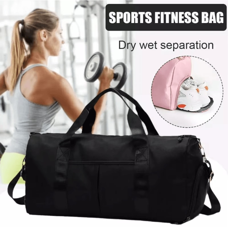 ActiveGo Travel Gym Duffel Bag With Shoe Compartment And Wet Pocket 1
