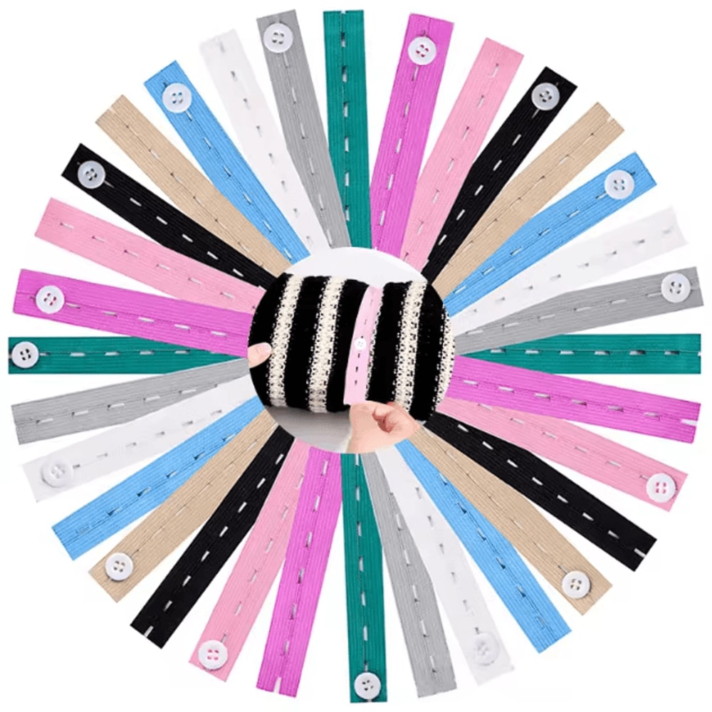 FlexFit Adjustable Buttonhole Elastic Bands For Sewing And DIY Crafts 1