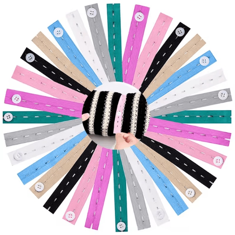 FlexFit Adjustable Buttonhole Elastic Bands For Sewing And DIY Crafts 1