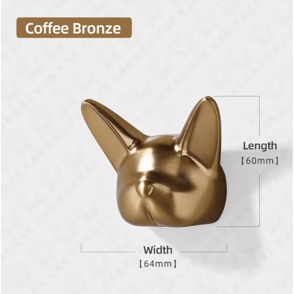 Bulldog Style Wall Coat Hook Zinc Alloy Decorative Hat And Bag Hanger 10