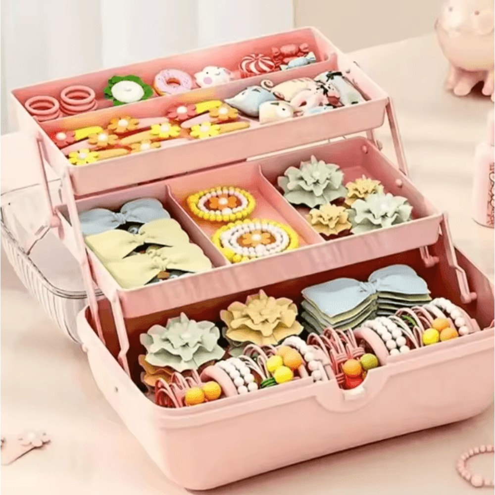 CuteLayer Multi Tier Hair Accessories Storage Box For Girls 2