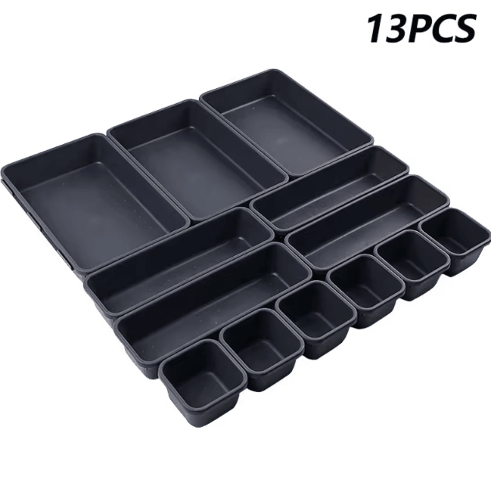 Organix 13 Piece Drawer Organizer Set For Desk Kitchen And Makeup Storage 4