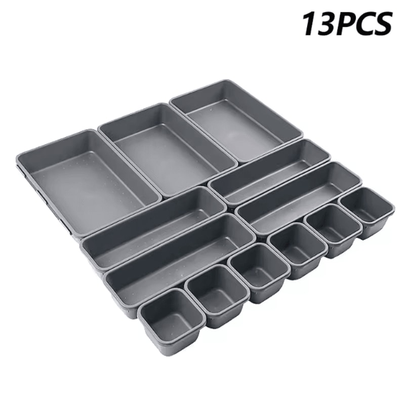 Organix 13 Piece Drawer Organizer Set For Desk Kitchen And Makeup Storage 3