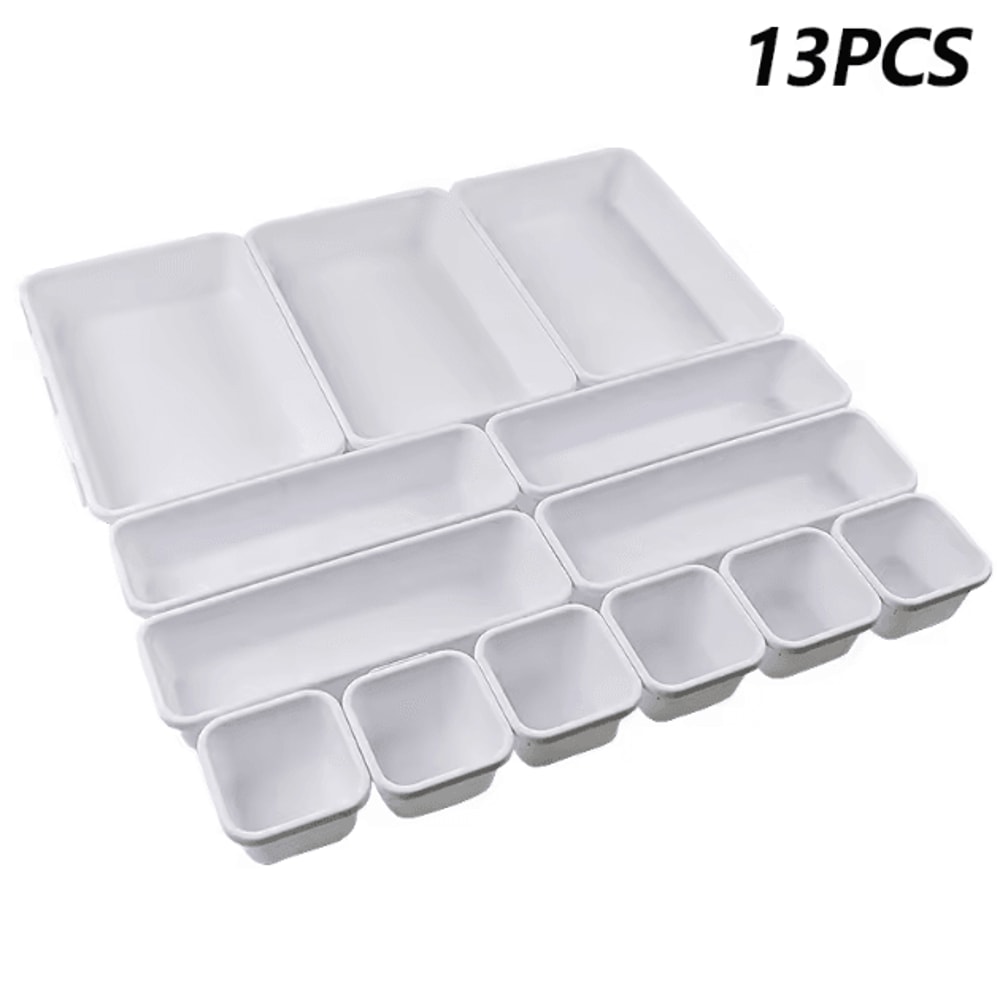 Organix 13 Piece Drawer Organizer Set For Desk Kitchen And Makeup Storage 2
