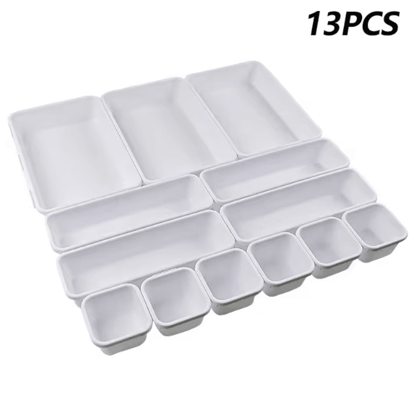 Organix 13 Piece Drawer Organizer Set For Desk Kitchen And Makeup Storage 2