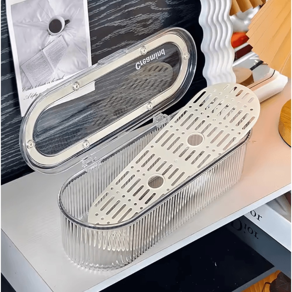 ClearStyle Acrylic Hair Accessories Organizer Box With Multi Compartment Storage 3