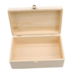 craftkeeper solid wooden jewelry storage box rectangular flip lid organizer