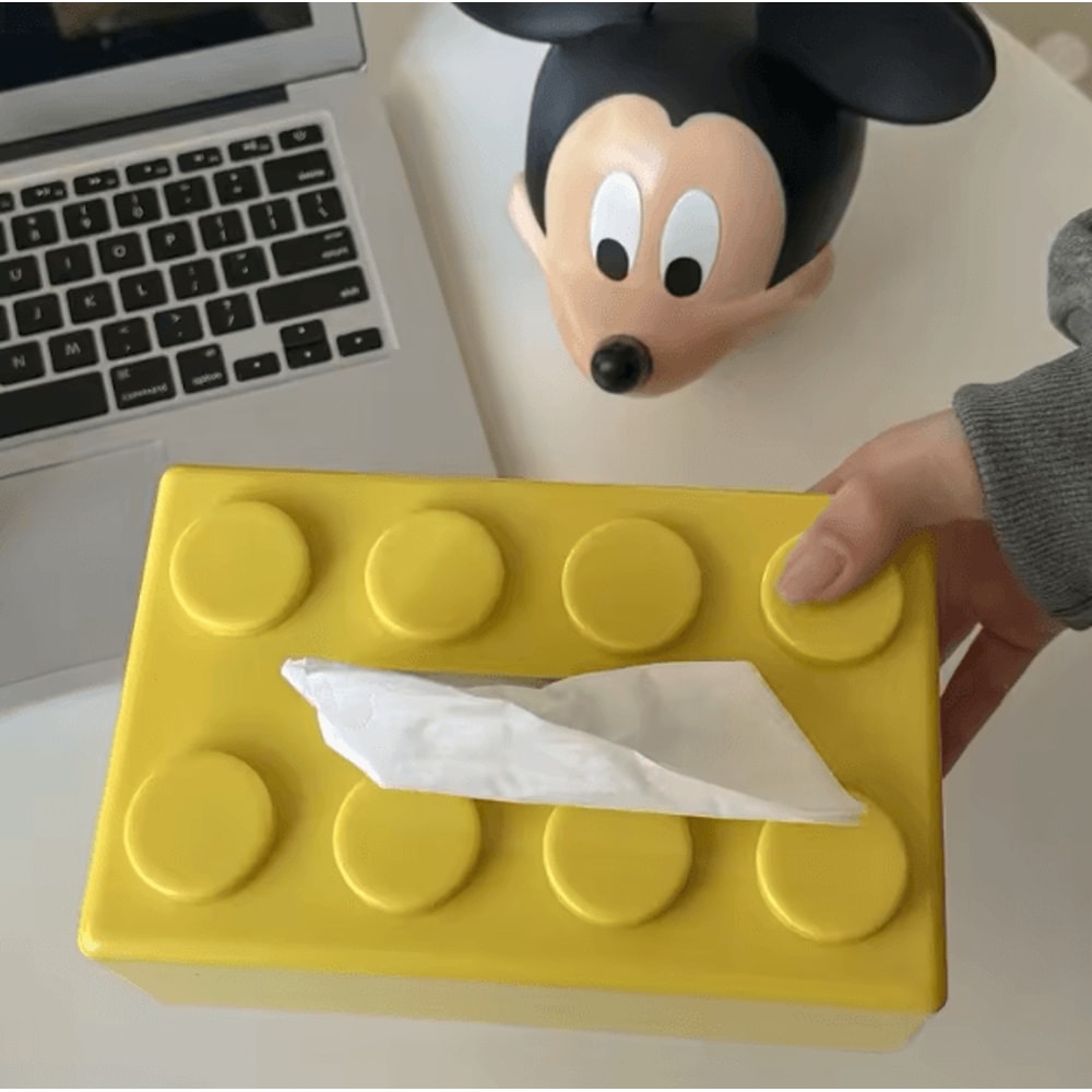 BlockPop Cartoon Building Block Tissue Box Creative Desktop Napkin Holder 2