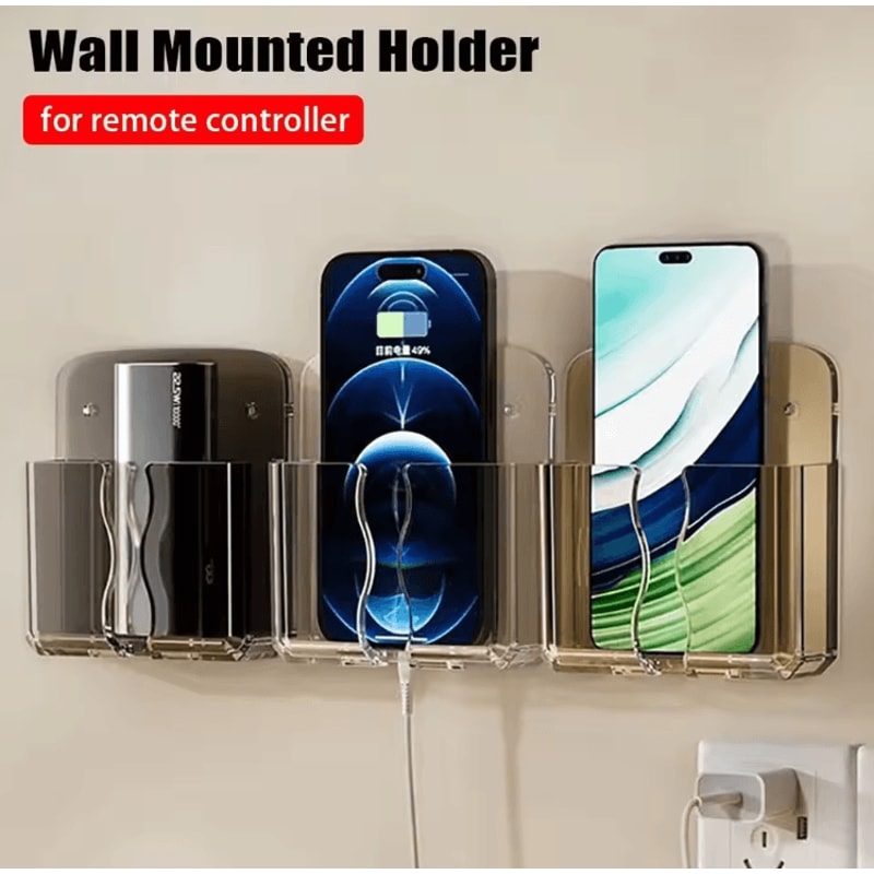 SmartMount Adhesive Wall Mounted Remote Control Holder Phone Charging Bracket 1