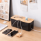 WoodShield Wooden Cable Management Box Power Strip And Charger Organizer 1