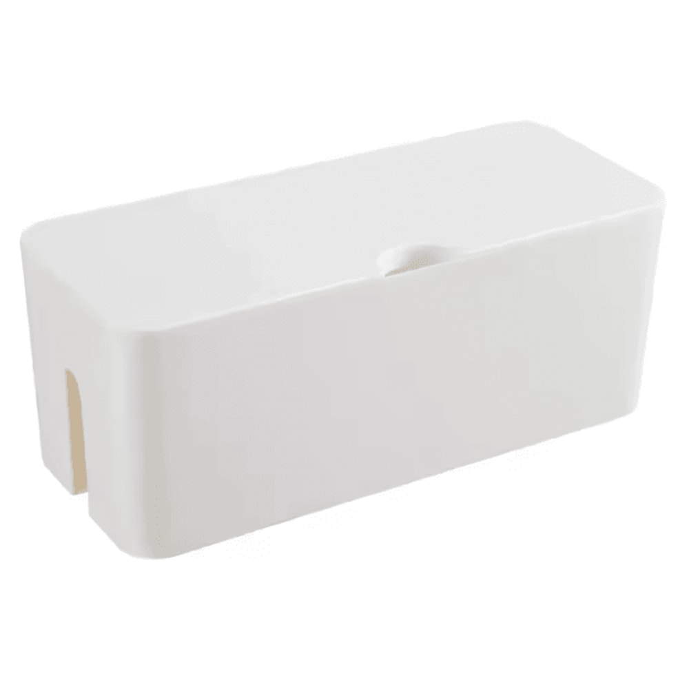 WoodShield Wooden Cable Management Box Power Strip And Charger Organizer 4