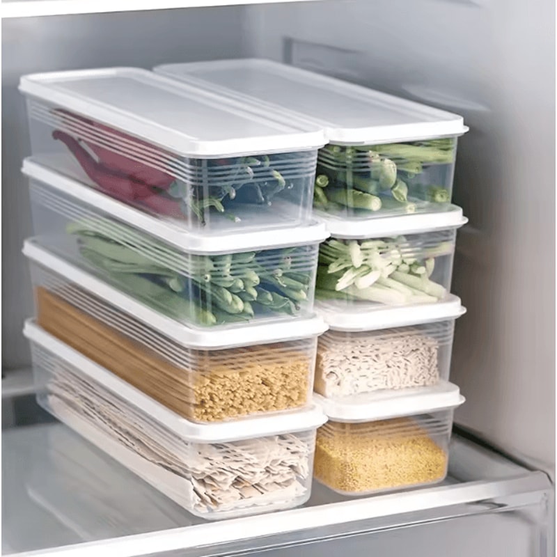 FreshSeal Transparent Refrigerator Storage Box Sealed Food Preservation Container 0