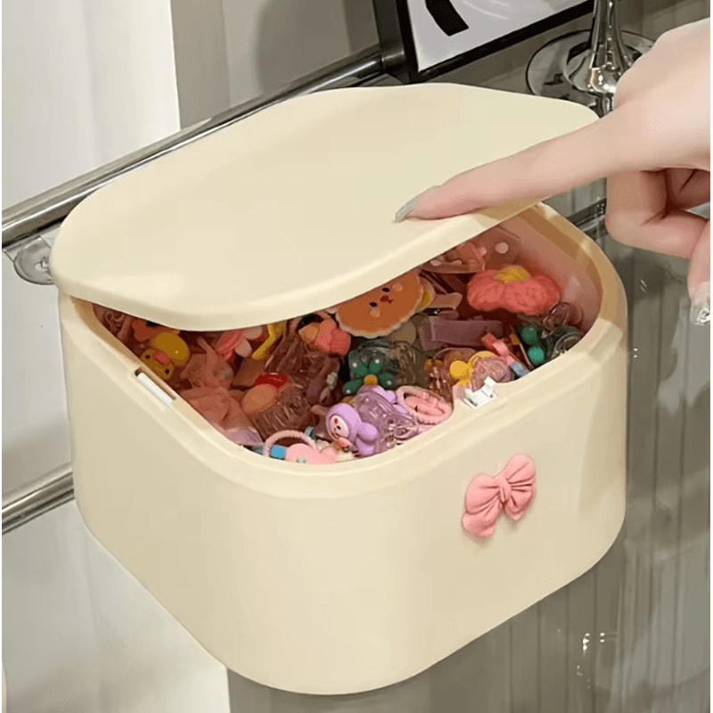 CuteKeep Multi Compartment Hair Accessories Organizer Box For Girls 1