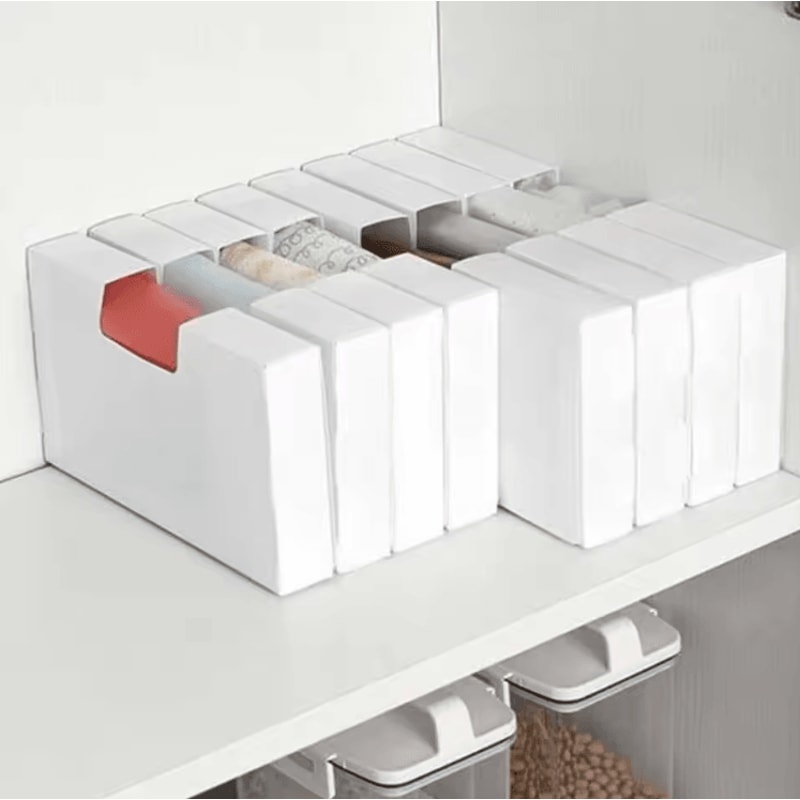 SmartDispense Wall Mounted Plastic Bag Dispenser Box Multifunctional Storage Organizer 2