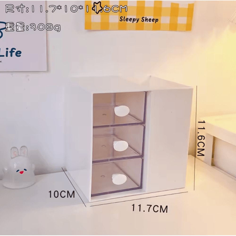 KawaiiCube Cartoon Desktop Stationery Storage Box Cute Multifunction Desk Organizer 3