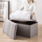 FlexiSeat Foldable Storage Ottoman Stool Box Fabric Multipurpose Organizer 1
