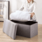 FlexiSeat Foldable Storage Ottoman Stool Box Fabric Multipurpose Organizer 1