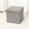 FlexiSeat Foldable Storage Ottoman Stool Box Fabric Multipurpose Organizer 4