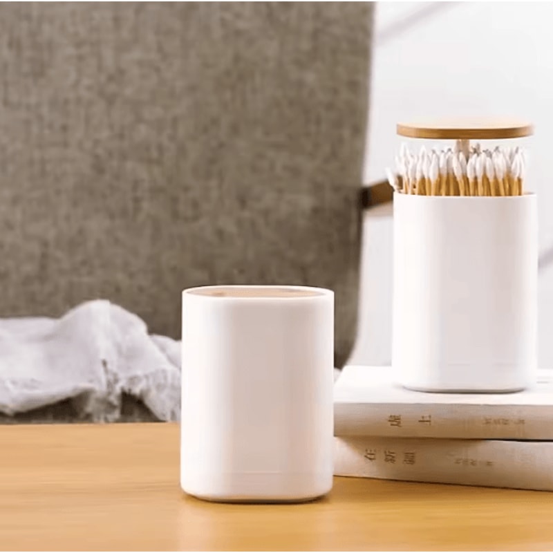 PopEase Automatic Toothpick Dispenser Box Cotton Swab Organizer Case 2