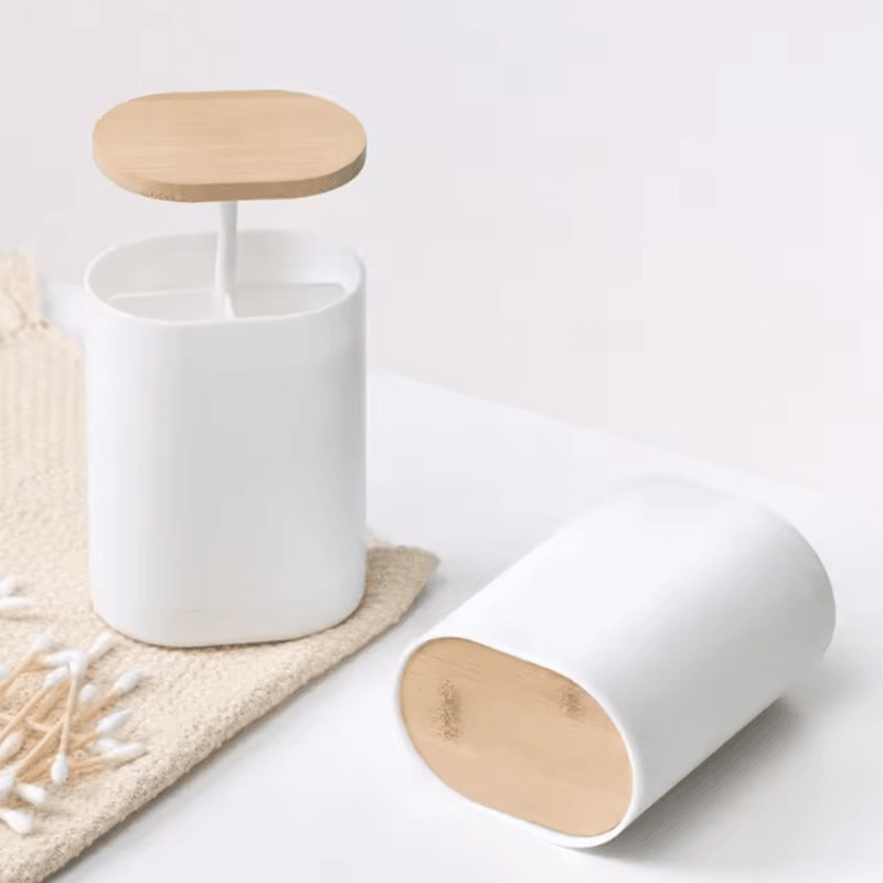 PopEase Automatic Toothpick Dispenser Box Cotton Swab Organizer Case 3