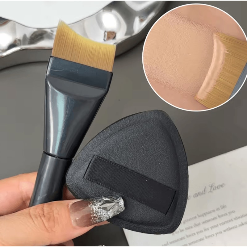 BlendEase 3 Piece Makeup Blending Tool Kit Concealer Brush Powder Puff And Palette Set 1