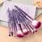 GlamCrystal 10 Piece Glitter Makeup Brush Set Professional Blending Kit 1