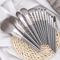 Luxe Silver 14 Piece Makeup Brush Set For Flawless Face And Eye Blending 1