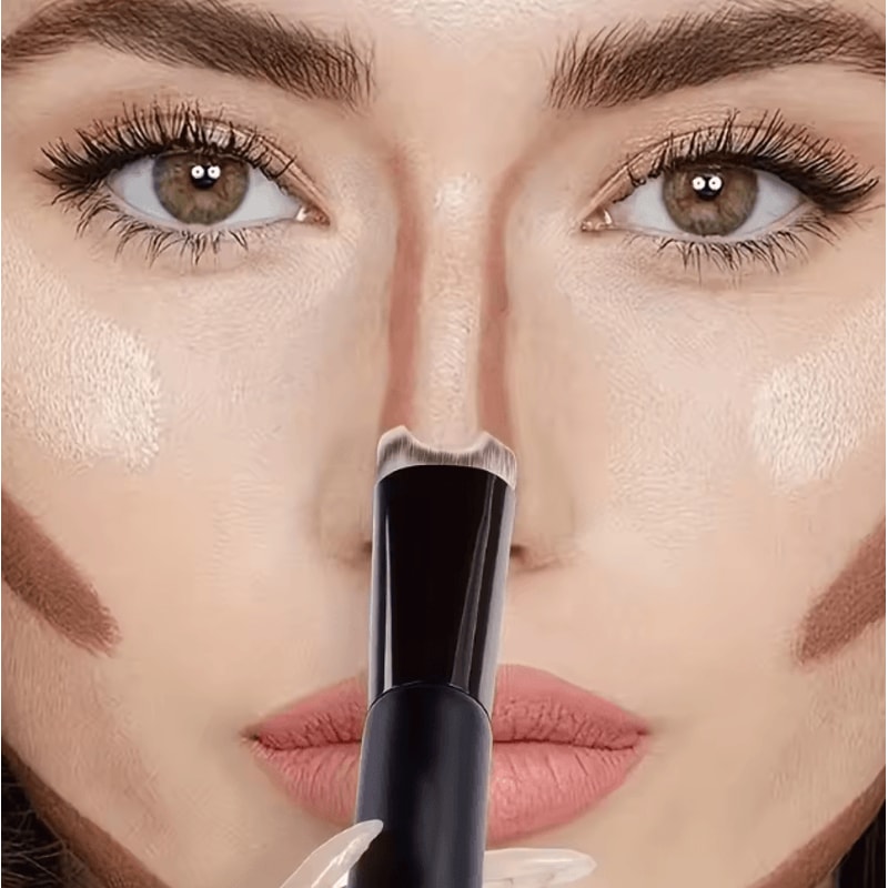 Dual End U Shaped Nose Contour Brush For Precision Sculpting And Seamless Blending 2