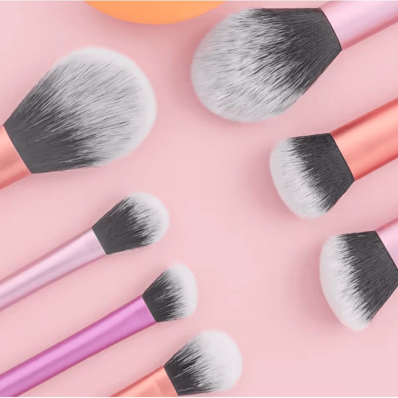 Complete 8 Piece Makeup Brush Set With Dual Use Beauty Sponge For Flawless Daily Makeup 3