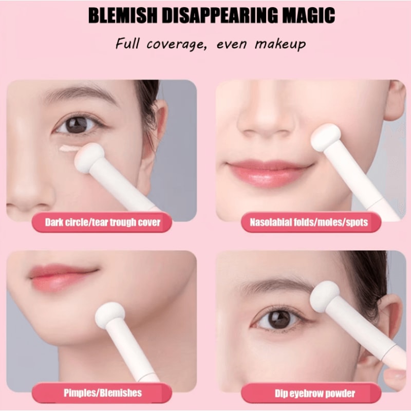 3 Piece Mushroom Head Makeup Sponge Brush Set For Smooth Foundation And Precise Blending 3