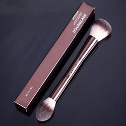 lighting edit contour powder brush with metal handle for smooth blush and bronzer blending